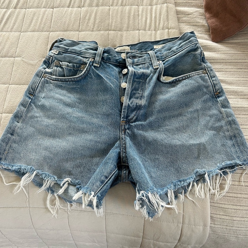 Annabelle Blue Jean Shorts High-Waisted Distressed
